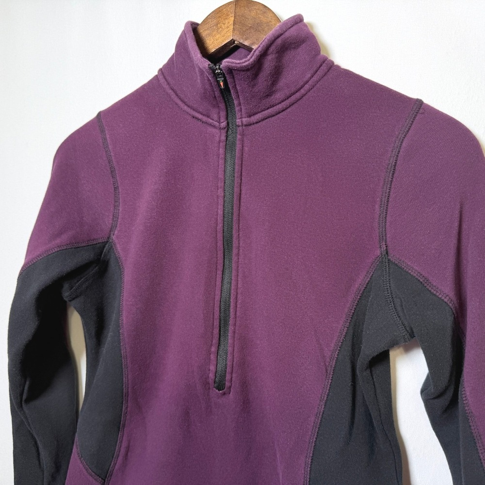 Kerrits Women XS Purple Fleece Lined Quarter Zip Equestrian Base Layer Top